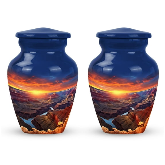 Sunrise over the Grand Canyon - Burial Urns For Adult Human Ashes - Urn Keepsake Human Ashes - Small Urns For Human Ashes Adult Male - Small Urn (Size -3inch,2Pcs)