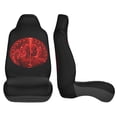 thumbnail image 4 of Red Logo Tool Band Car Seat Covers Accessories Vehicle Front Seat Protective Mat Cover 2pcs Universal Fit For SUV Sedan Van Trucks, 4 of 8