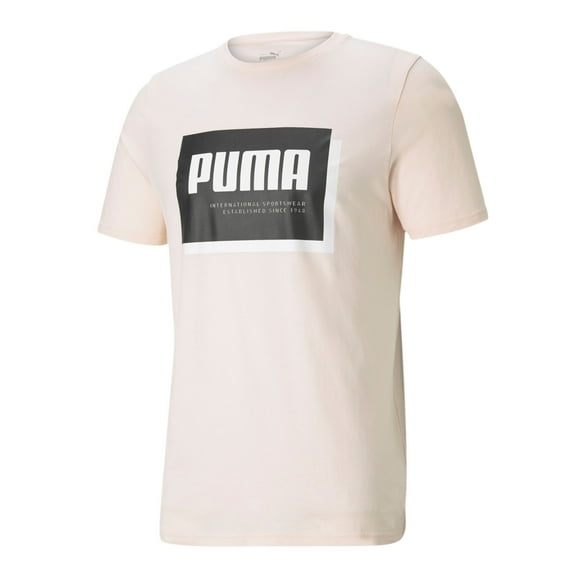 PUMA Mens Summer Court Pink Lightweight, Logo Graphic Classic Fit T-Shirt XXL