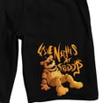 thumbnail image 2 of Five Nights At Freddy's Freddy Resting Adult Black Sleep Pajama Shorts - 3XL, 2 of 7