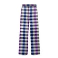 thumbnail image 4 of JGNGSHN Mens Pajama Pants Soft Plaid Print Lounge Pant Comfy Sleepwear Pants PJ Bottoms with Pockets and Button Fly, 4 of 5