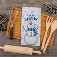 thumbnail image 6 of Hello Winter Blue Snowman Kitchen Dish Towel Set of 2, Sonwy Let it Snow Snowflakes Hand Drying Baking Cooking Cloth, Funny Holiday Xmas Decor Home Decoration 18 x 26 Inch, 6 of 6