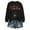 Black, variant on Trendfront Womens Halloween Growing A Little Pumpkin Sweatshirt Long Sleeve Graphic Crewneck Fall Theme Pumpkin Print Pullover Top