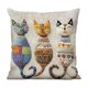 thumbnail image 2 of Juego de almohadas con estampado de animales bonitos para dormitorio, sala de estar, sofá, cojín de 45 x 45 cm para decoración de sofá y sala de estar, funda de almohada aterciopelada., 2 of 6