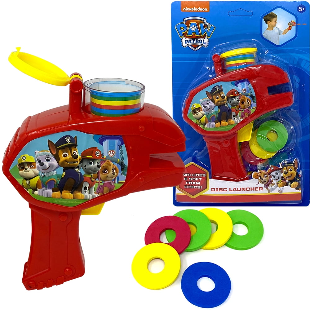 Paw Patrol Soft Foam Disc Gun Launcher Blaster Shooter for Kids - Walmart.com - Walmart.com