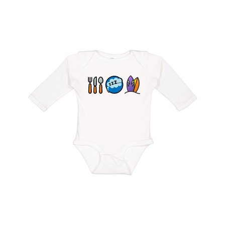 

Inktastic Surfing Eat Sleep Surf Boys or Girls Long Sleeve Baby Bodysuit