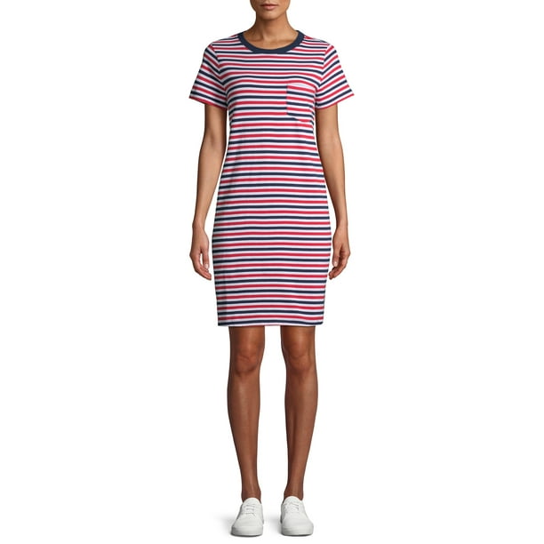 Time and Tru Time and Tru Women's Tshirt Dress with Pocket Walmart