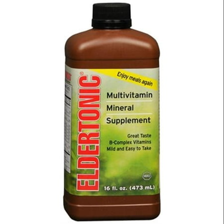 Eldertonic multivitaminé un supplément minéral liquide 16 oz (Pack de 3)