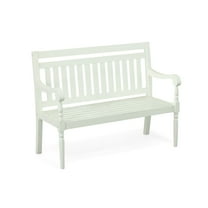 Carolina Classics Belmont Outdoor RTA Wooden Bench in White