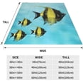 thumbnail image 4 of Fish Blanket Ocean Fish Decor Throw Blanket Gifts for Girls Boys Fishing Lover Winter Couch Bedding Super Warm Soft Plush Lightweight Fleece Flannel Blanket for Kids Adults Men Women 60"X50", 4 of 6