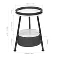 thumbnail image 2 of Lemonda Small Round End Table, 2 Tier Round Side Table with Storage Basket,11.8”D*17.8”H Small Round Table,Sofa Side Table,Small Round Nightstand for Living Room Bedroom, 2 of 9
