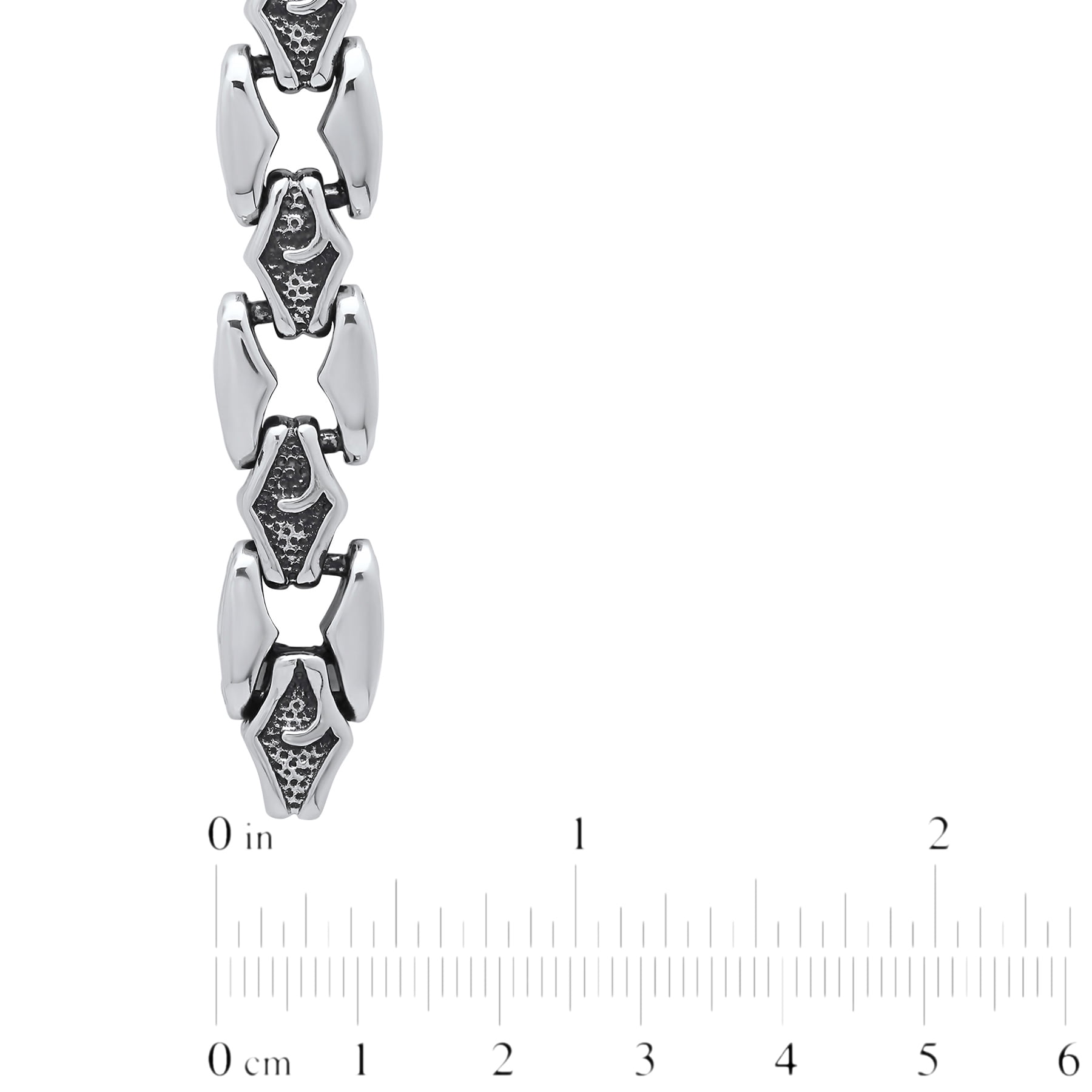 Men's Stainless Steel Gothic Link Bracelet, 8.5 - Inches