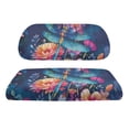 thumbnail image 2 of Pzuqiu Dragonfly and Floral Pattern Golf Seat Covers Breathable, Elastic Edge, Suitable for Golf Cart, Fit for Ezgo Golf Cart, 2 of 10
