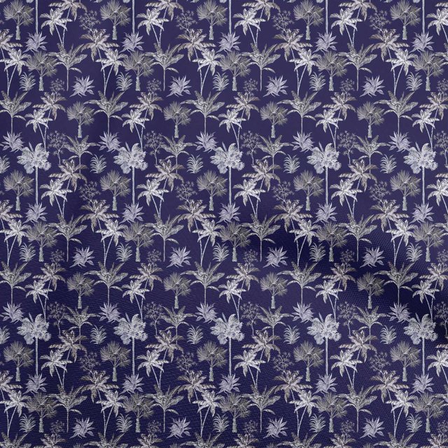 oneOone Cotton Poplin Blue Fabric Tropical Craft Projects Decor Fabric Printed By The Yard 42 Inch Wide