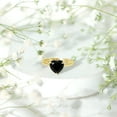 thumbnail image 6 of Rosec Jewels Certified Lab Grown Black Diamond Heart Shaped Engagement Ring - Black Diamond Solitaire Ring - 8 mm - AAAA Grade, 10K Yellow Gold, US 3.50, 6 of 9