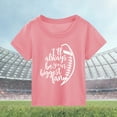 thumbnail image 2 of QHFBli Toddler Game Day Shirt for Boys Girls Kids, Happy Funny Football Sunday Athletic Toddler Boy Girl T Shirt Pink 3 2-3 Years, 2 of 3