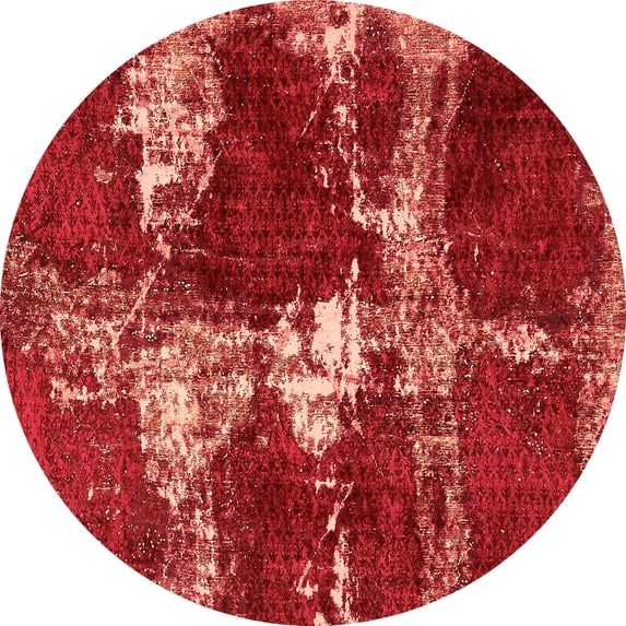 Ahgly Company Indoor Round Persian Orange Bohemian Area Rugs, 7' Round