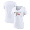 Women's White Kentucky Derby 150 Primary Logo V-Neck T-Shirt