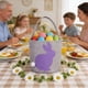 thumbnail image 1 of Cesta de Pascua, Cesta de Mano, Cesta con Patrones de Conejito de Pascua, Cesta de Regalo con Huevos de Pascua, Adecuada para Ocasiones Temáticas de Pascua., 1 of 6
