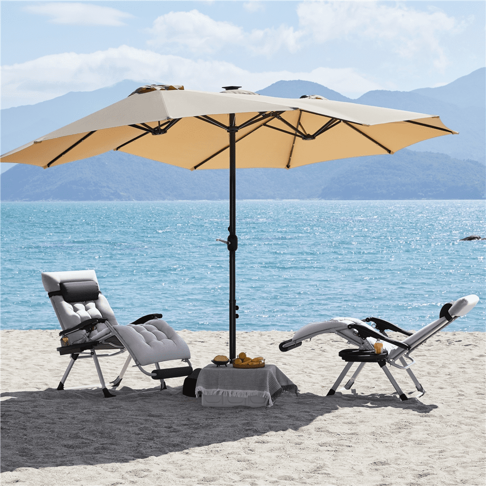 Renwick 29in Outdoor Zero Gravity Chair with Headrest Cupholder, Gray