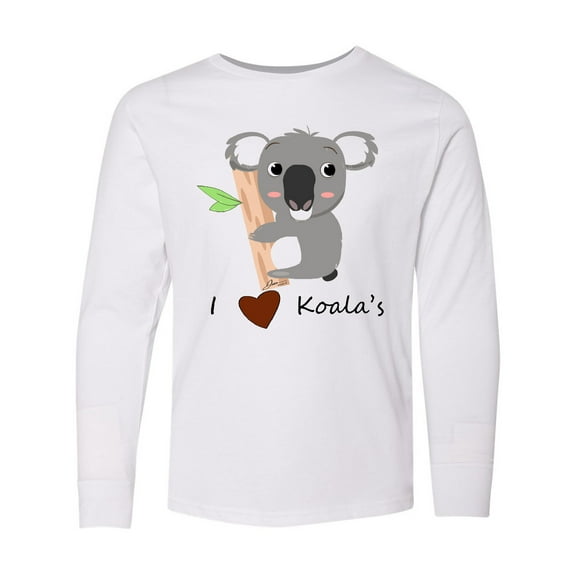 Inktastic I Heart Koalas Long Sleeve Youth T-Shirt