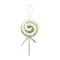 Cheapark Christmas Lollipop Foam Ball Pendants - Sequin Striped Design, Festive Hanging Decor, Ideal for Christmas Trees & Holiday Displays