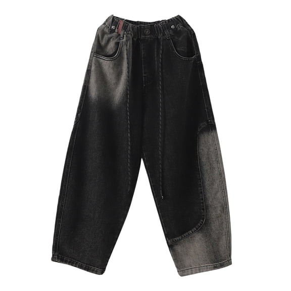 Boys Baggy Jeans Grey Baggy Cargo Pants High Elastic Waisted Straight with Pocket Classic Fit Pull On Boys Soccer Shorts 6-7 Years