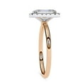 thumbnail image 3 of AFFY Halo Solitaire Engagement Ring for Women, 1.85 Carat (ctw) Emerald and Round Cut Lab Grown Diamond Ring In 10K Solid Rose Gold F-G, VS-SI Quality Gifts For Her Ring Size-7, 3 of 7