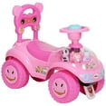 thumbnail image 2 of Qaba Toddler Push Car, Foot to Floor Ride on Car with Horn, Light, Music, Steering Wheel, Anti-Over-Backwards Device & Under Seat Storage, Pink, 2 of 9