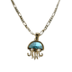 thumbnail image 2 of COLLAR DE MEDUSA AZUL DE ORO LAMINADO, 2 of 5