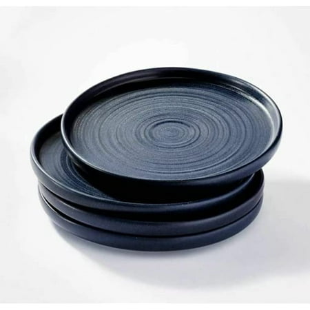 

8.5 4 pack Stoneware Glazed Salad Plates Blue Threshold designed with Studio McGee
