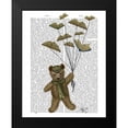 thumbnail image 2 of Fab Funky 12x14 Black Modern Framed Museum Art Print Titled - Bear with Book Butterflies, 2 of 5