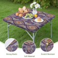 thumbnail image 4 of Stylish Boho Floral Square Tablecloth 34x34 Inch with Fitted Edge for Various Table Settings, 4 of 6