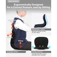 thumbnail image 3 of Juego de fundas curble Wider (ancho estándar): silla con soporte lumbar y funda desmontable, corrector de postura lumbar, alivio del dolor de espalda (negro), 3 of 5
