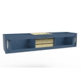 thumbnail image 4 of Alpine 72" Blue Wood Floating Vanity Base/Brushed Nickel Handles, 4 of 6