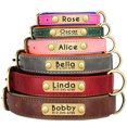 thumbnail image 3 of Collar de perro con placa de identificación de cuero PU personalizado, collares para perros acolchados suaves, nombre grabado gratis para perros pequeños, medianos y grandes, ajustable, 3 of 5
