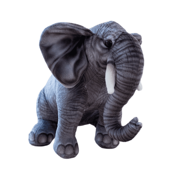 Realistic Gray Elephant Stuffed Animal Pillow Soft Stuffed Animal Elephant Plush Toy Birthday Gift