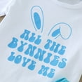 thumbnail image 6 of Rovga Toddler Boys Girls Easter Short Sleeve Cartoon Rabbit Printed T-Shirt Pullover Tops Shorts Child Outfits Leisure Outwear, 6 of 9