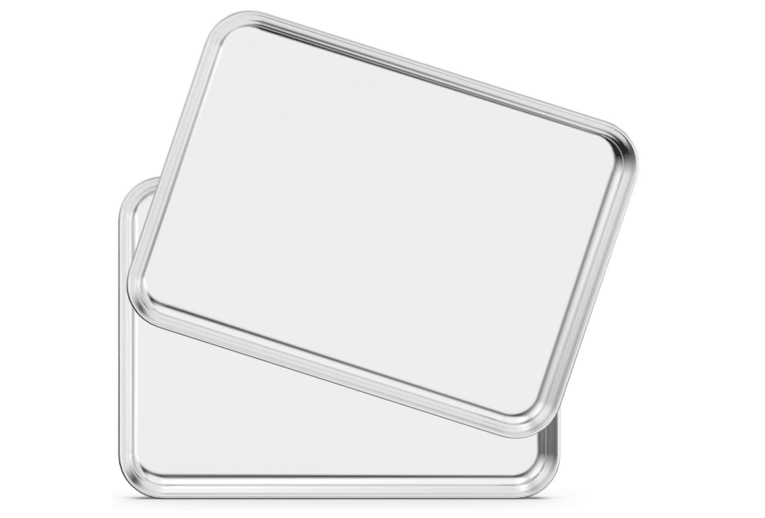 Baking Tray Set of 1, Stainless Steel Oven Tray– Large Cookie Sheet Pan for  Baking Cooking Serving - 40 x 30 x 2.5 cm, Healthy & Non Toxic, Easy Clean