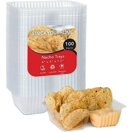 

Stock Your Home Plastic Nacho Trays 100 Count 12oz 6x5