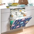 thumbnail image 2 of Yayeee Magnetic Dishwasher Cover for The Front Decoration Home Kitchen Machine Sticker Protector, Yellow Jellyfish, 2 of 6