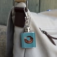 thumbnail image 3 of Happy Ferret Stainless Steel 1oz Mini Flask Key Chain, 3 of 3