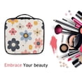 thumbnail image 6 of FORMRS Travel Makeup Bag Large Capacity Train Case Cosmetic Organizer with Adjustable Dividers, Beige Retro Flower, 6 of 8