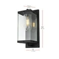 thumbnail image 2 of Elegant Lighting Keaton 8 Inch Outdoor Wall Sconce In Black, 2 of 8