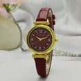 thumbnail image 6 of New disc-shaped women's vintage simple gold quartz watch, 6 of 8