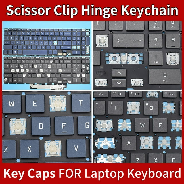 Replacement Keycap Key Cap&Scissor Clip&Hinge For HP OMEN Gaming 16-B 16-C TPN-Q265 Q267 TPN-Q236 Laptop Keyboard KEY & Clips 1 Hinge