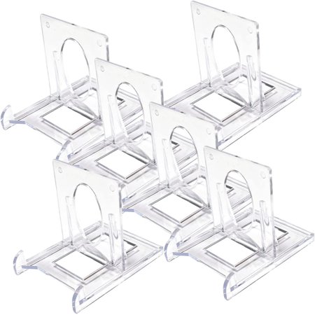 6pcs Game Card Holder Decorative Plate Stand Picture Stand EaselHolder Display Stand Mini Clear Acrylic Easel Stands Plate Stands for Display Coin Display Easel Plastic