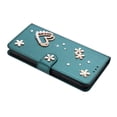 thumbnail image 3 of Leather For Samsung Galaxy S25 5G Case Double Layered Heart-shaped Flower Flip Wallet Leather Case, Card Holder Magnetic Closure  Phone Cases Cover With Hand Strap,Olive drab,For Galaxy S25 (5G), 3 of 8