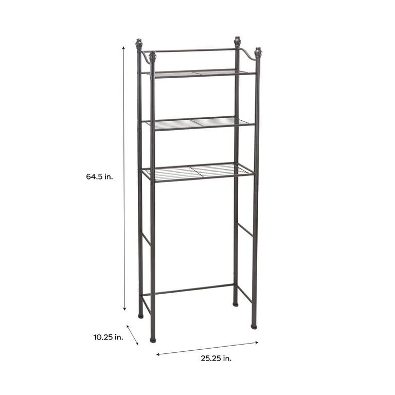 10.25 in. W 3-Tier Over the Toilet Space Saver in Oil Rubbed Bronze 10.25 in. W 3-Tier Over the Toilet Space Saver in Oil Rubbed Bronze
