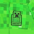 thumbnail image 5 of Minecraft Boys' I Am Creeper Allover Pixel Design Big Kids Full-Zip Hoodie with Rubber Creeper Zipper Pull, 5 of 5